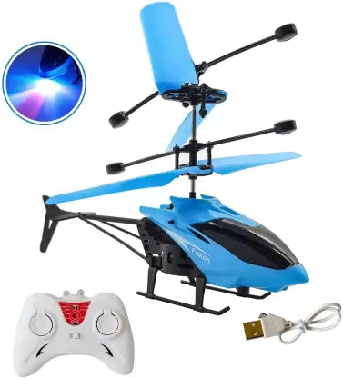 Rechargeable Flying Hand Sensor Control Helicopter | Sensing Flight With Lights, Hand Sensor Controlled Aircraft, Withstanding Impact And Playing