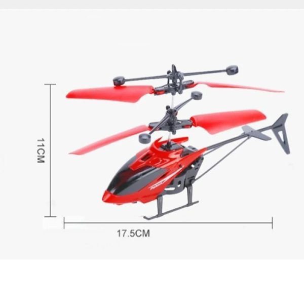 Rechargeable Flying Hand Sensor Control Helicopter | Sensing Flight With Lights, Hand Sensor Controlled Aircraft, Withstanding Impact And Playing