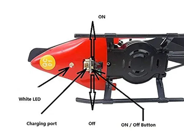 Rechargeable Flying Hand Sensor Control Helicopter | Sensing Flight With Lights, Hand Sensor Controlled Aircraft, Withstanding Impact And Playing