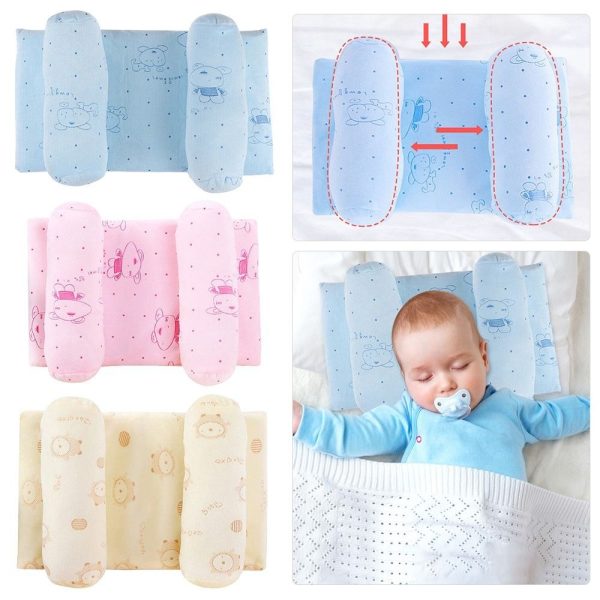 Soft Head Shaping Newborn Pillow For Flat Head Prevention, Breathable & Portable Infant Cushion – Baby Head Shaping Pillow